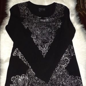 Black long sleeve top